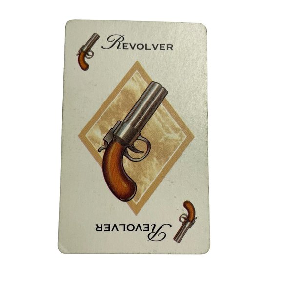 Vintage 1998 CLUE Weapon Card Revolver Replacement Game Piece u - Picture 1 of 2